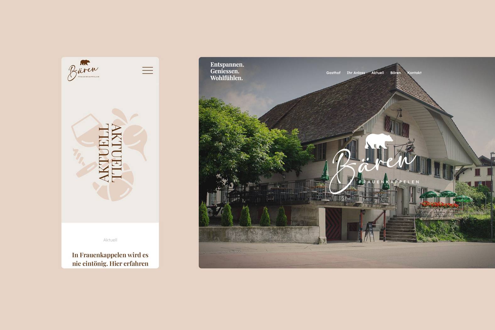 Bären Frauenkappelen – Branding & Responsive Website Bären Frauenkappelen – Branding & Responsive Website